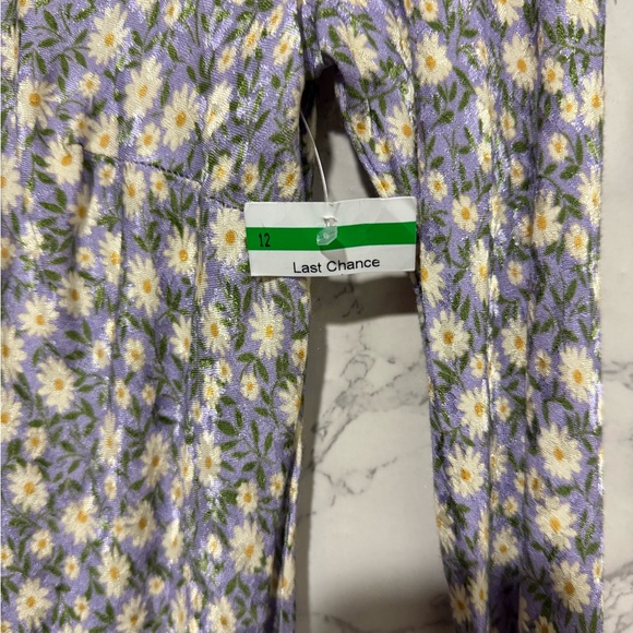 NEW TopShop Lavender Floral Long Sleeve Dress Size 4 - Picture 9 of 15